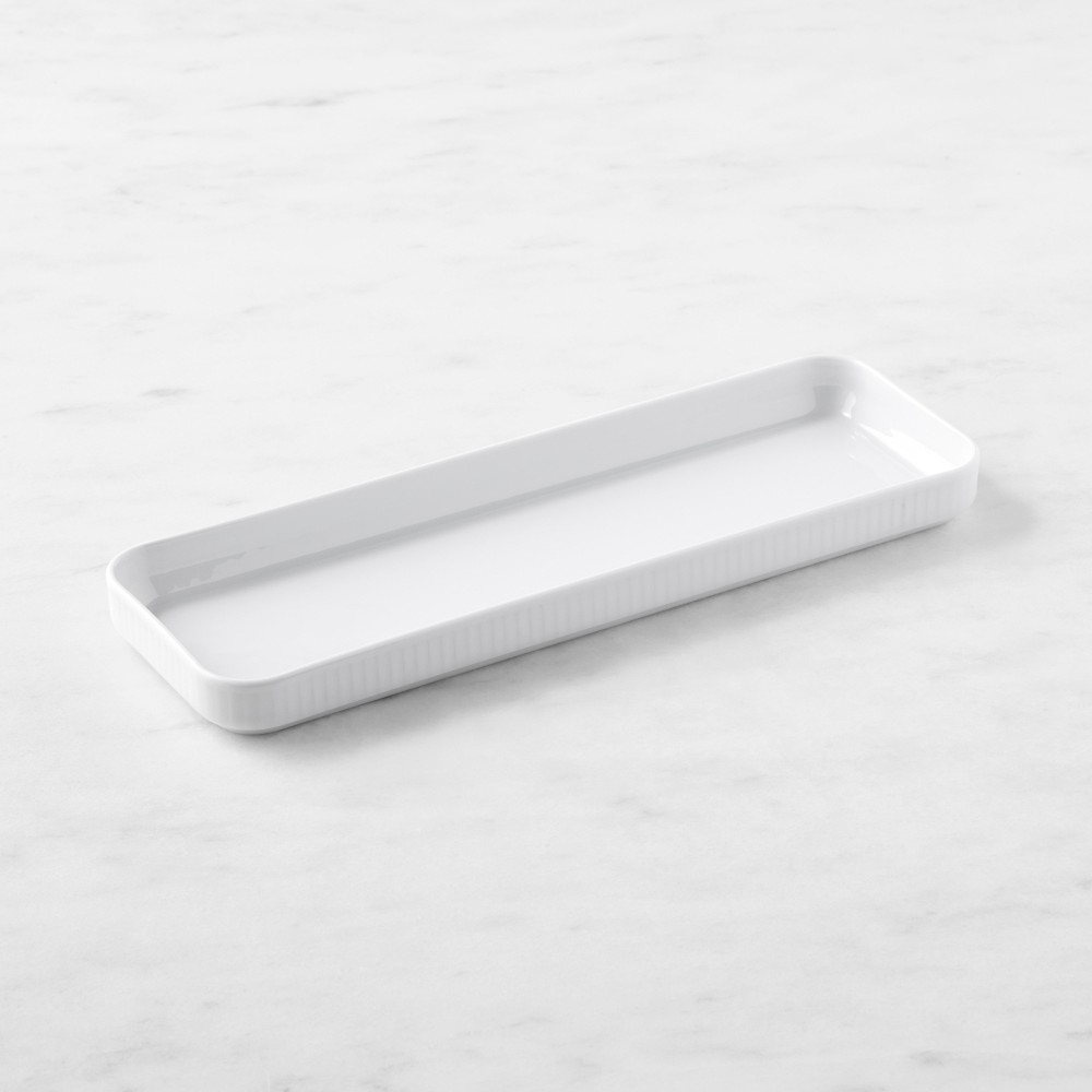 Pillivuyt Plisse Porcelain Long Appetizer Trays