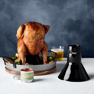 Williams Sonoma Outdoor Round Skillet with Trivet & Chicken Chimney