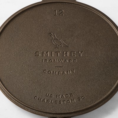 Smithey Seasoned Cast Iron Flat Top Griddle & Skillet Set, 12