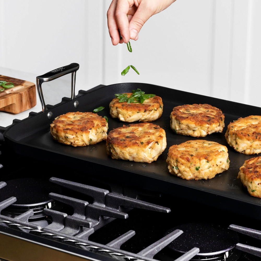 All-Clad HA1 Expert Hard Anodized Nonstick Double Burner Griddle, 13