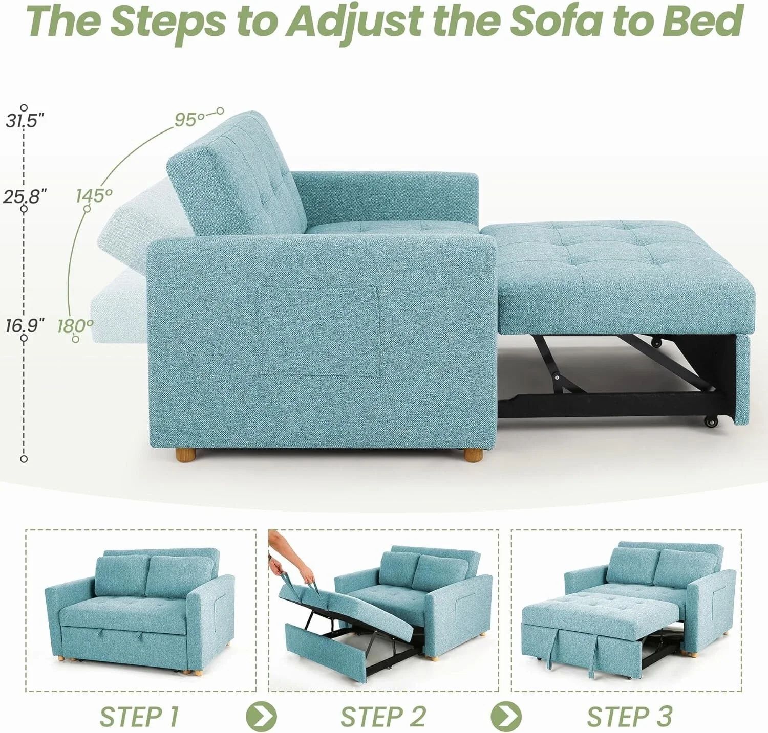 SEJOV Sleeper Sofa Bed