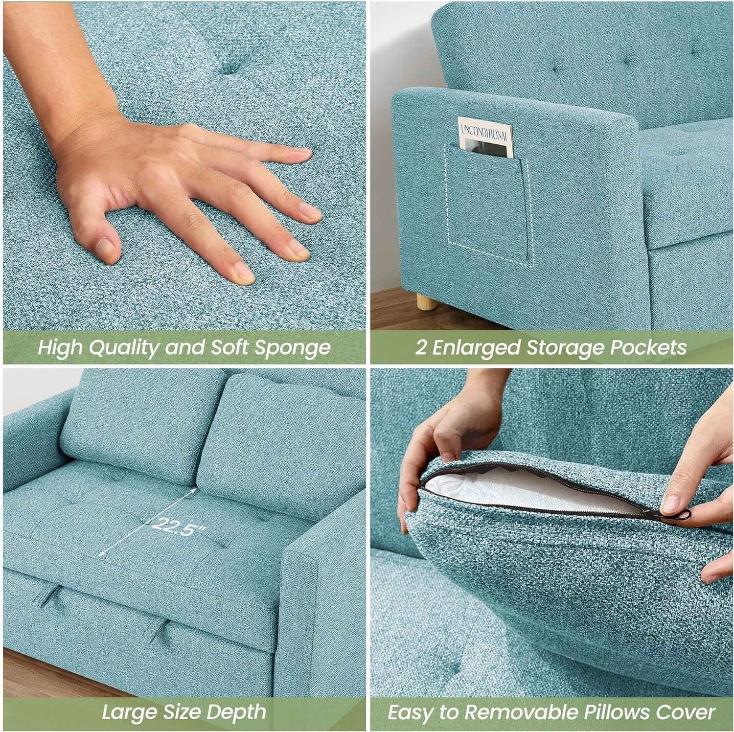 SEJOV Sleeper Sofa Bed