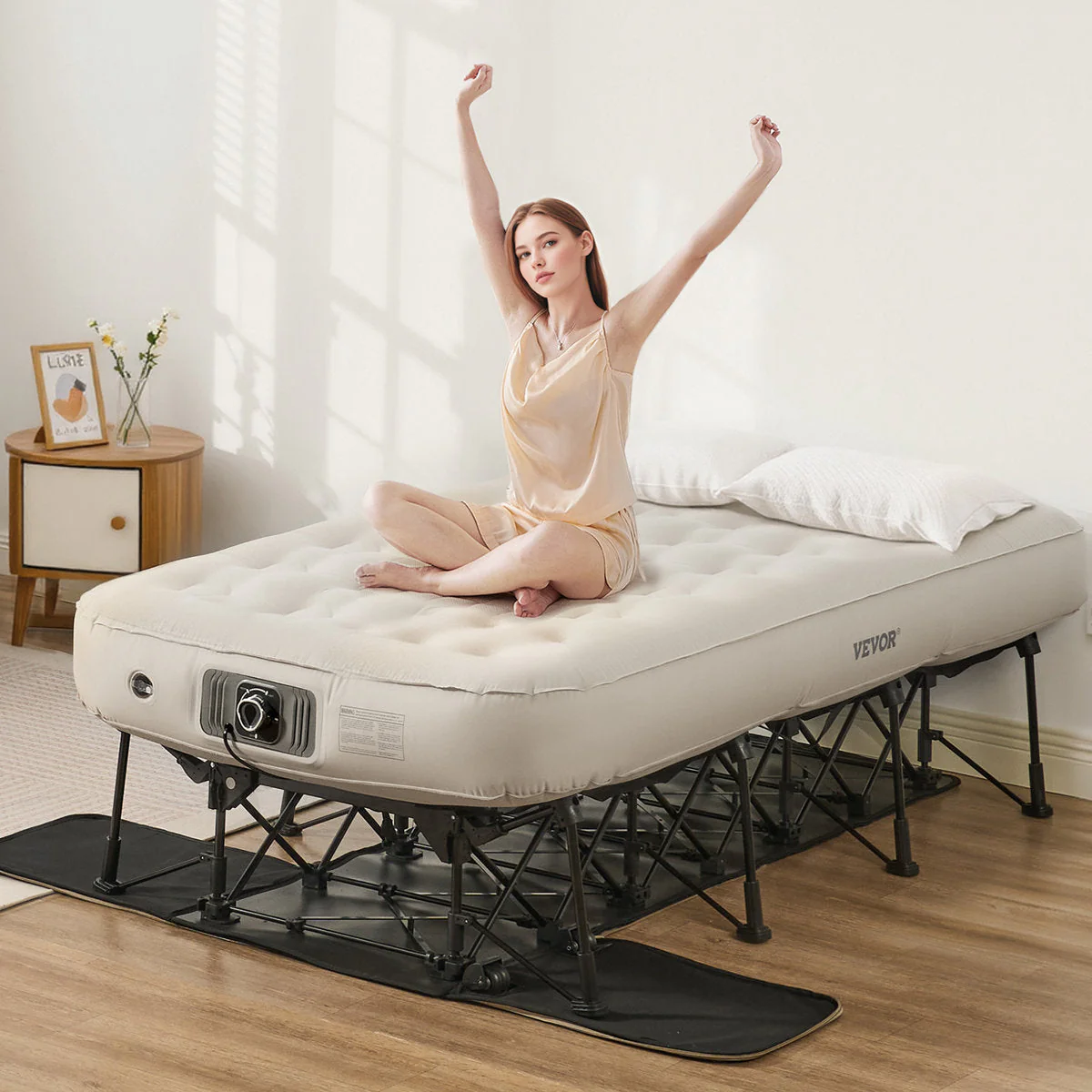 EZ-Bed (Full Size) Air Mattress with Frame & Rolling Case