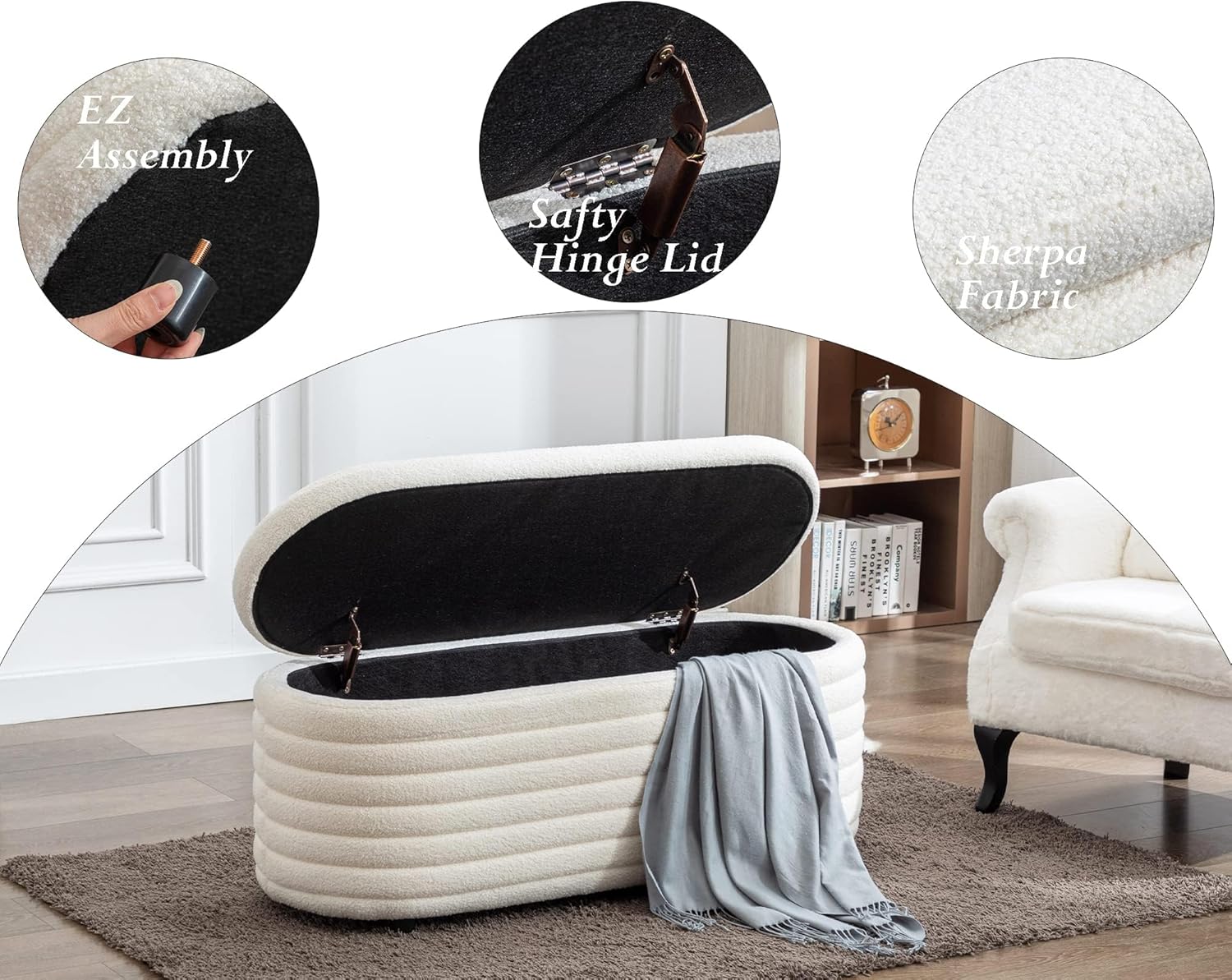 Storage Teddy Ottoman Bench