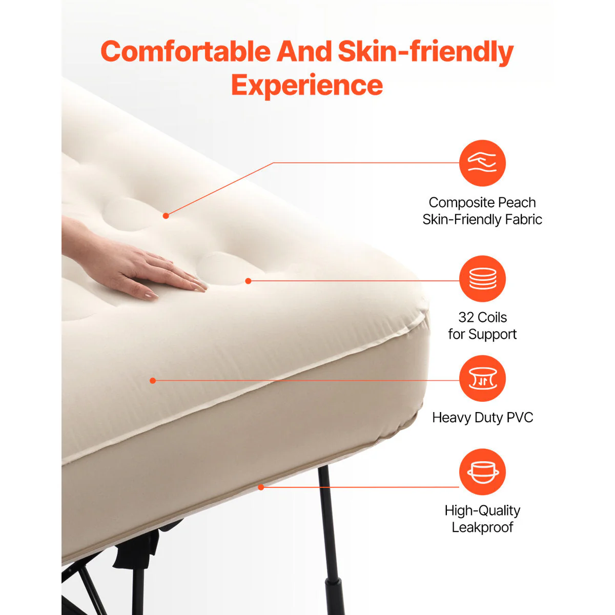 EZ-Bed (Full Size) Air Mattress with Frame & Rolling Case