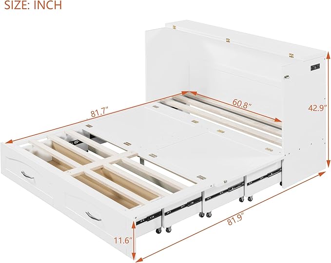 Murphy Cabinet Bed with Drawer