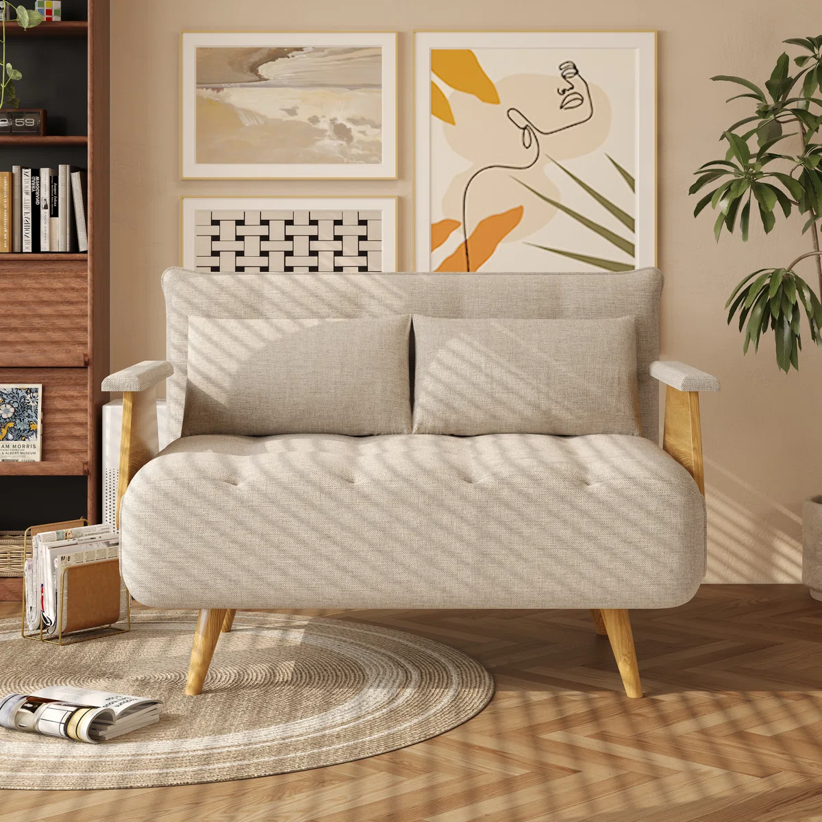 Upholstered Convertible Sleeper Sofa