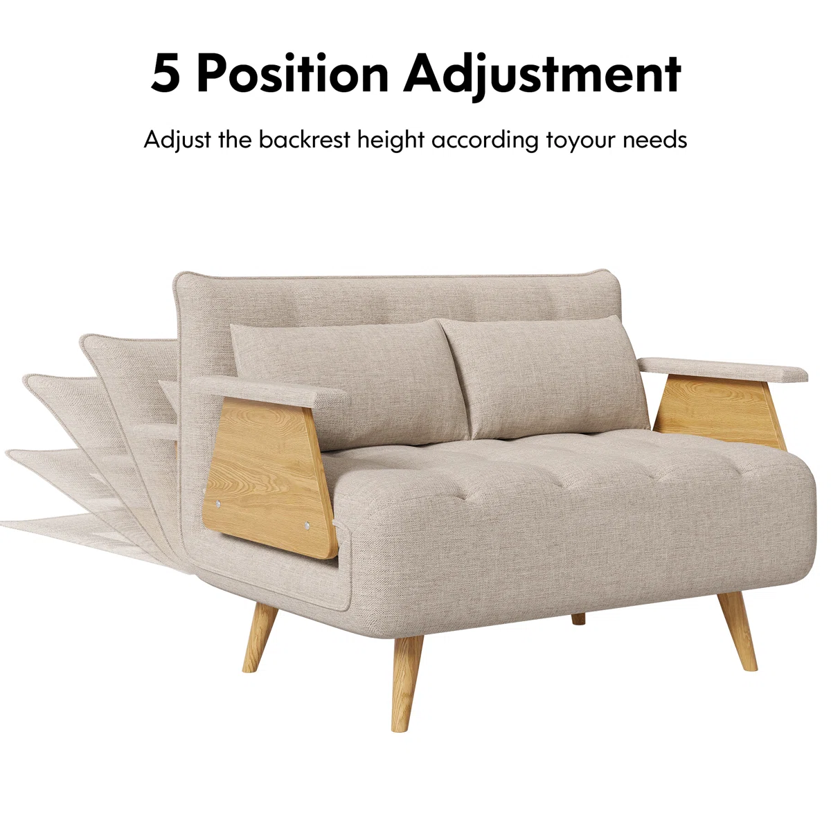 Upholstered Convertible Sleeper Sofa