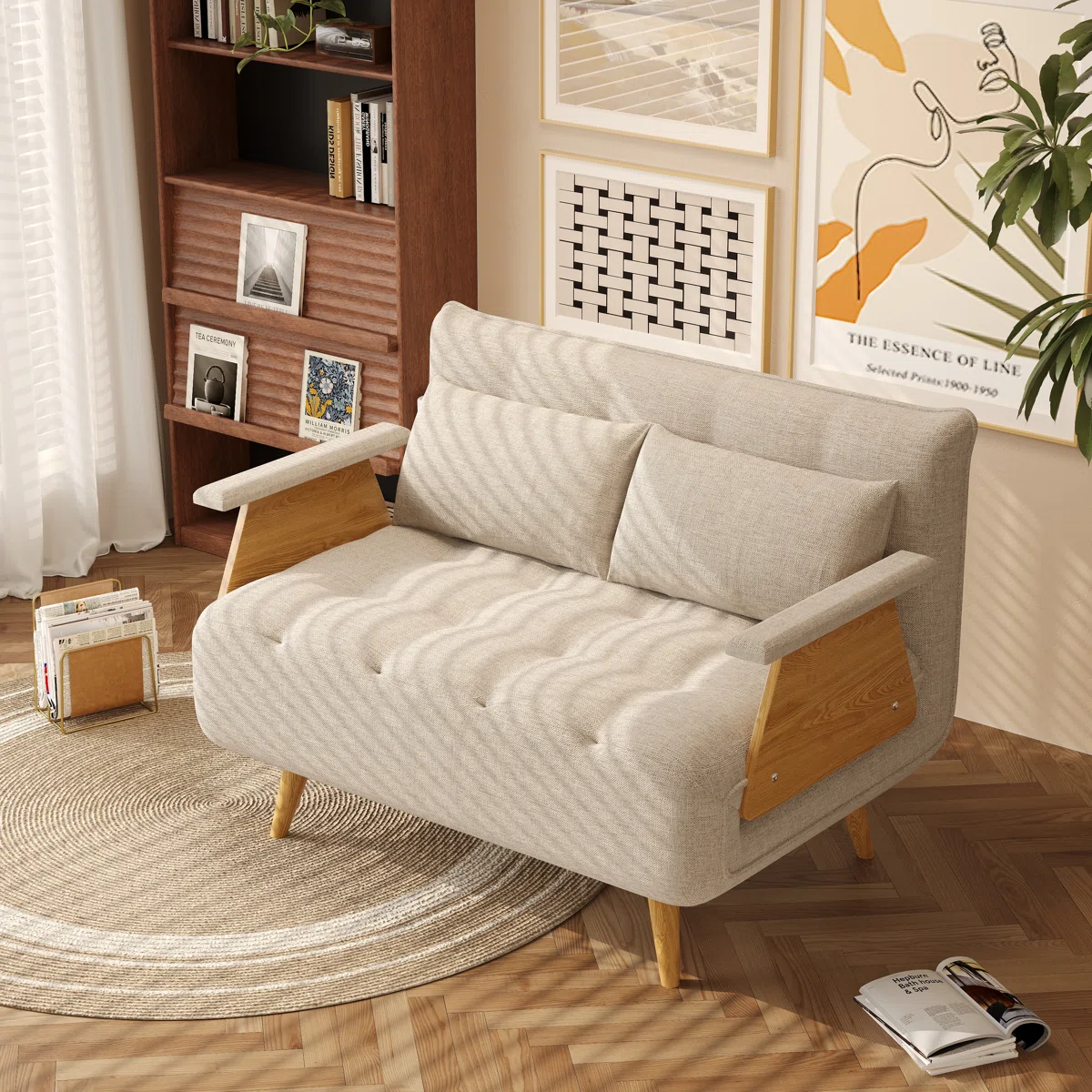 Upholstered Convertible Sleeper Sofa