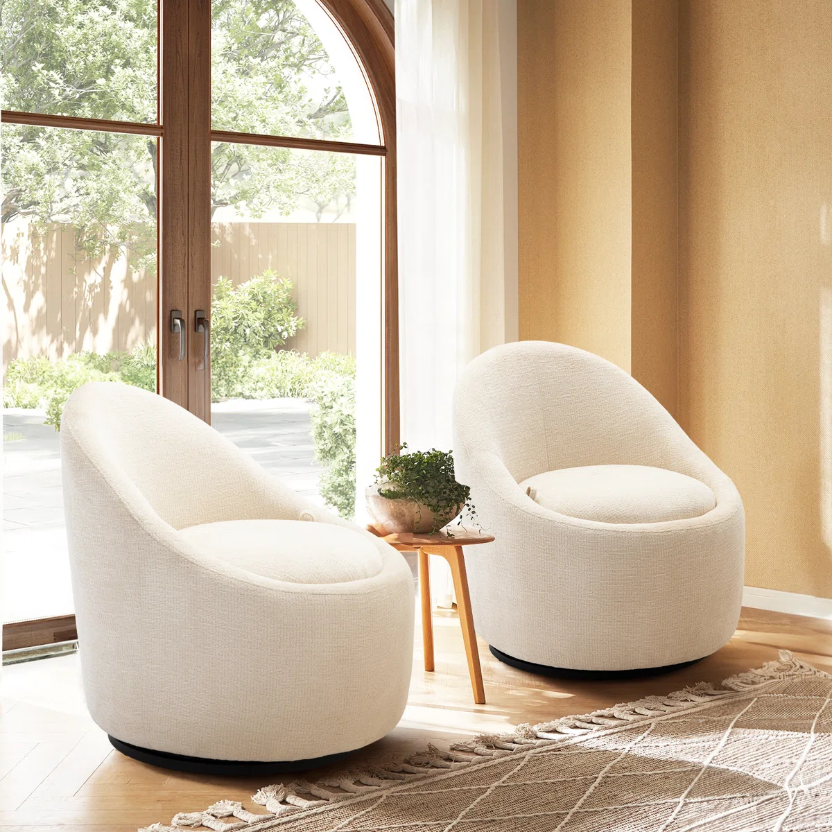 COLAMY Swivel Accent Chair