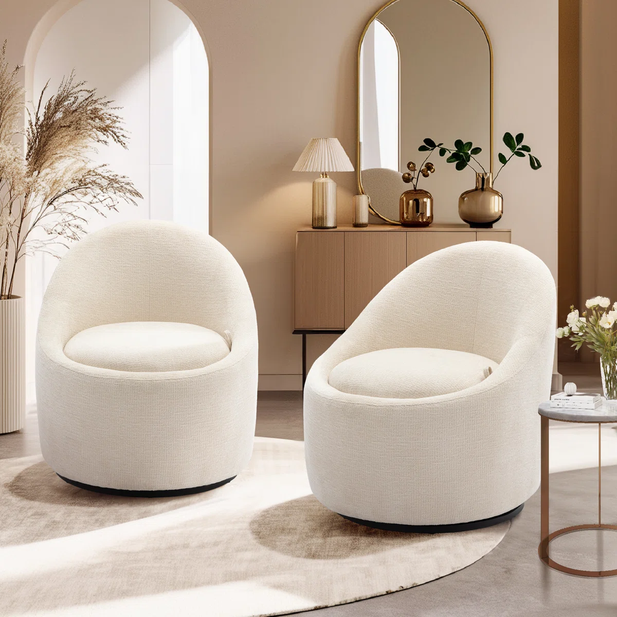 COLAMY Swivel Accent Chair