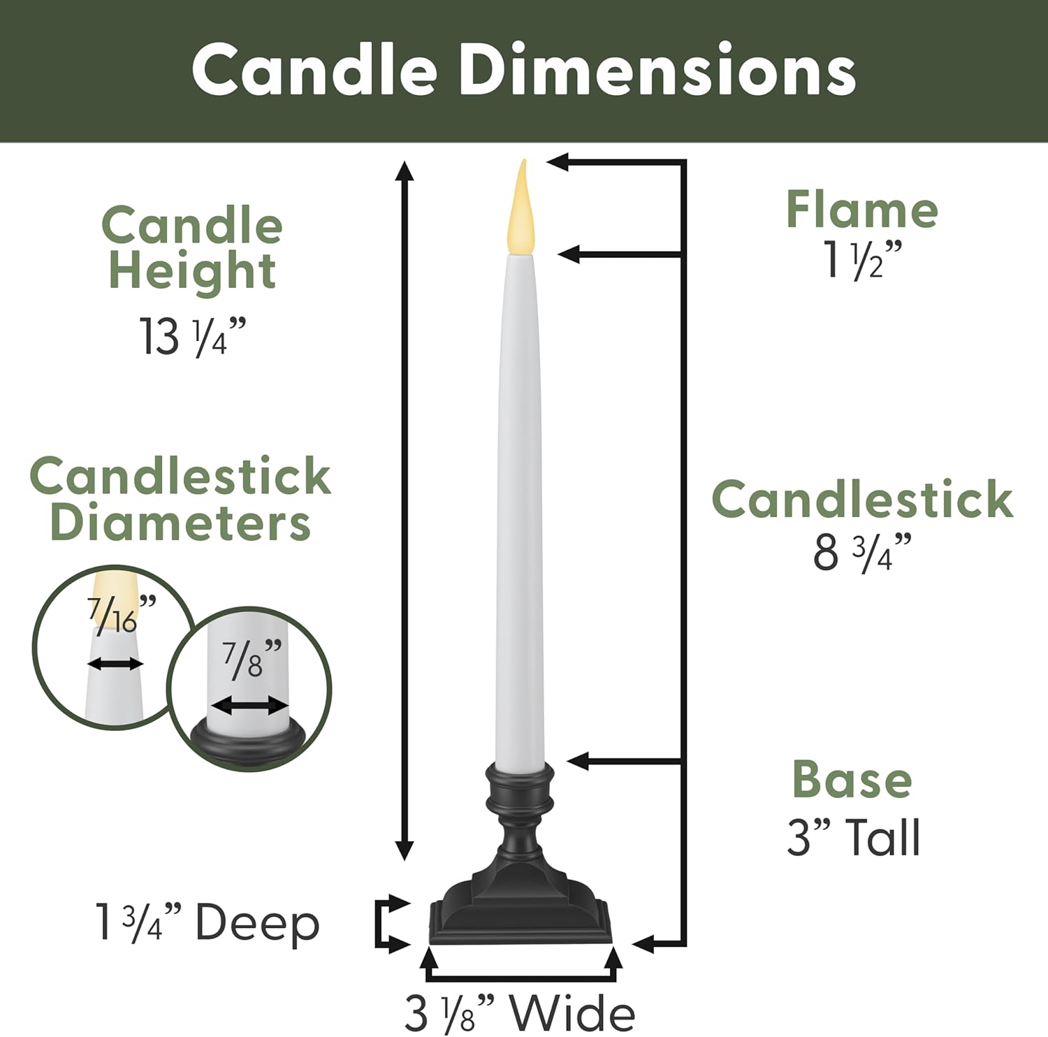 LED Taper Window Candles