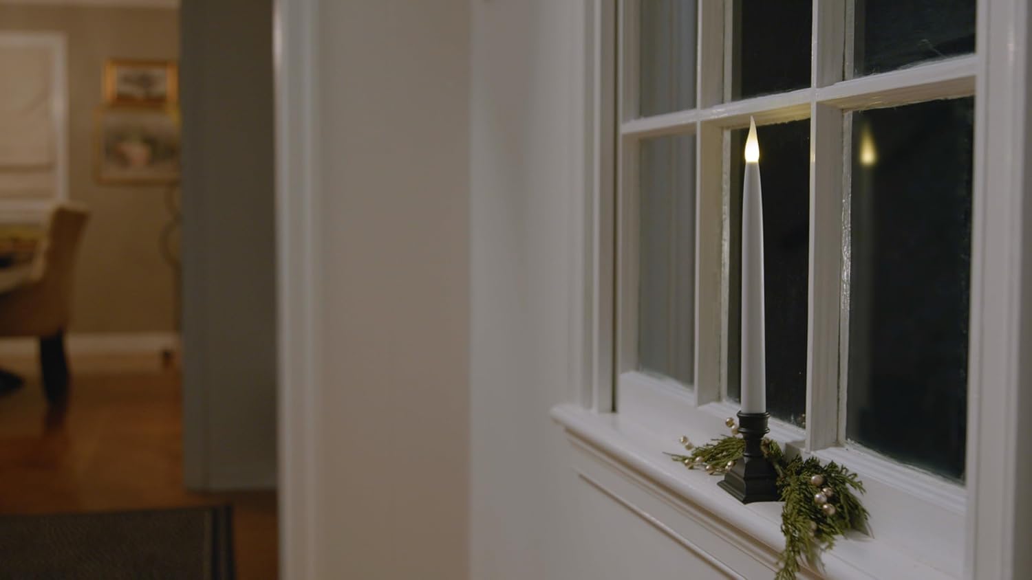 LED Taper Window Candles