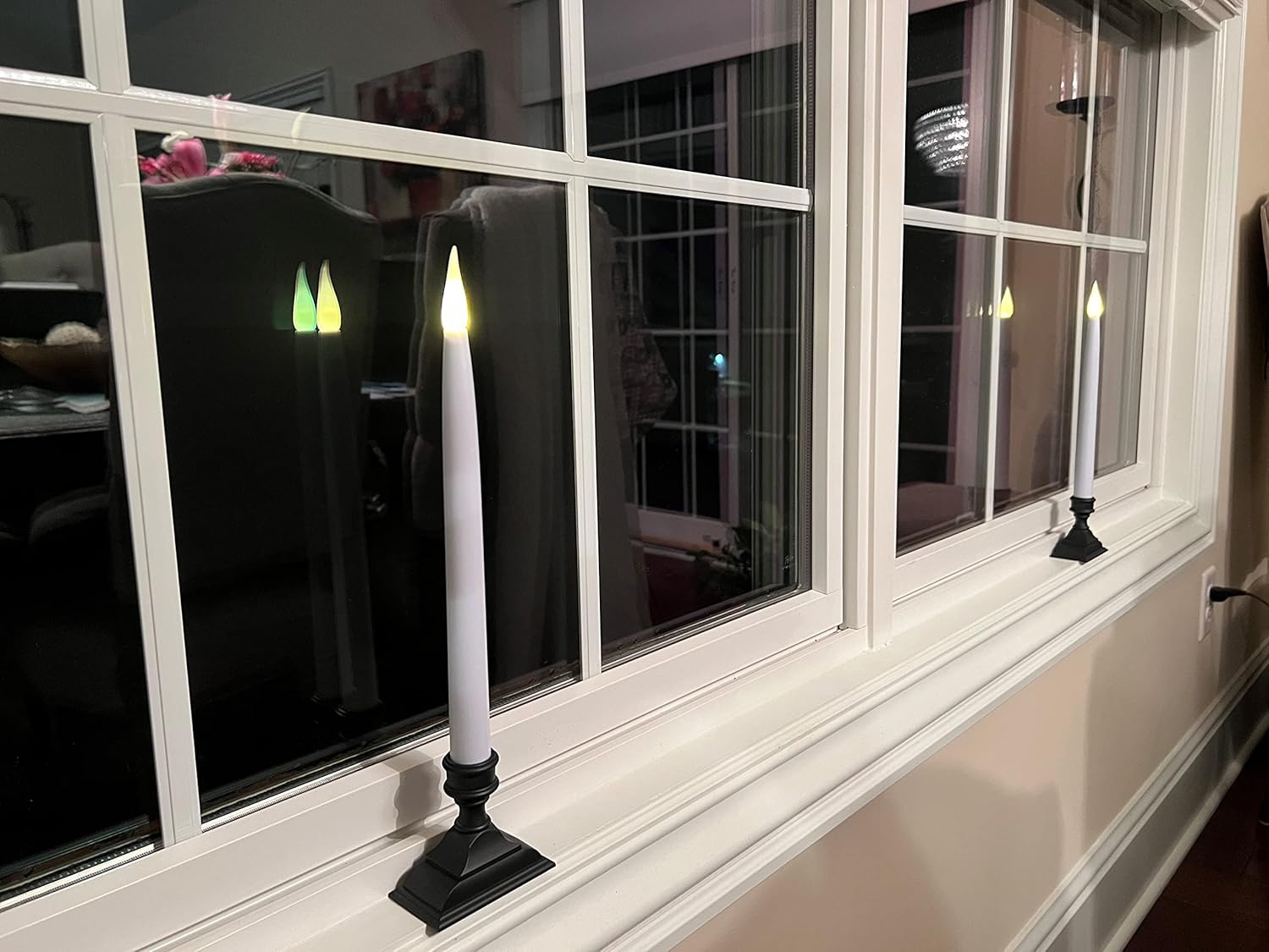 LED Taper Window Candles