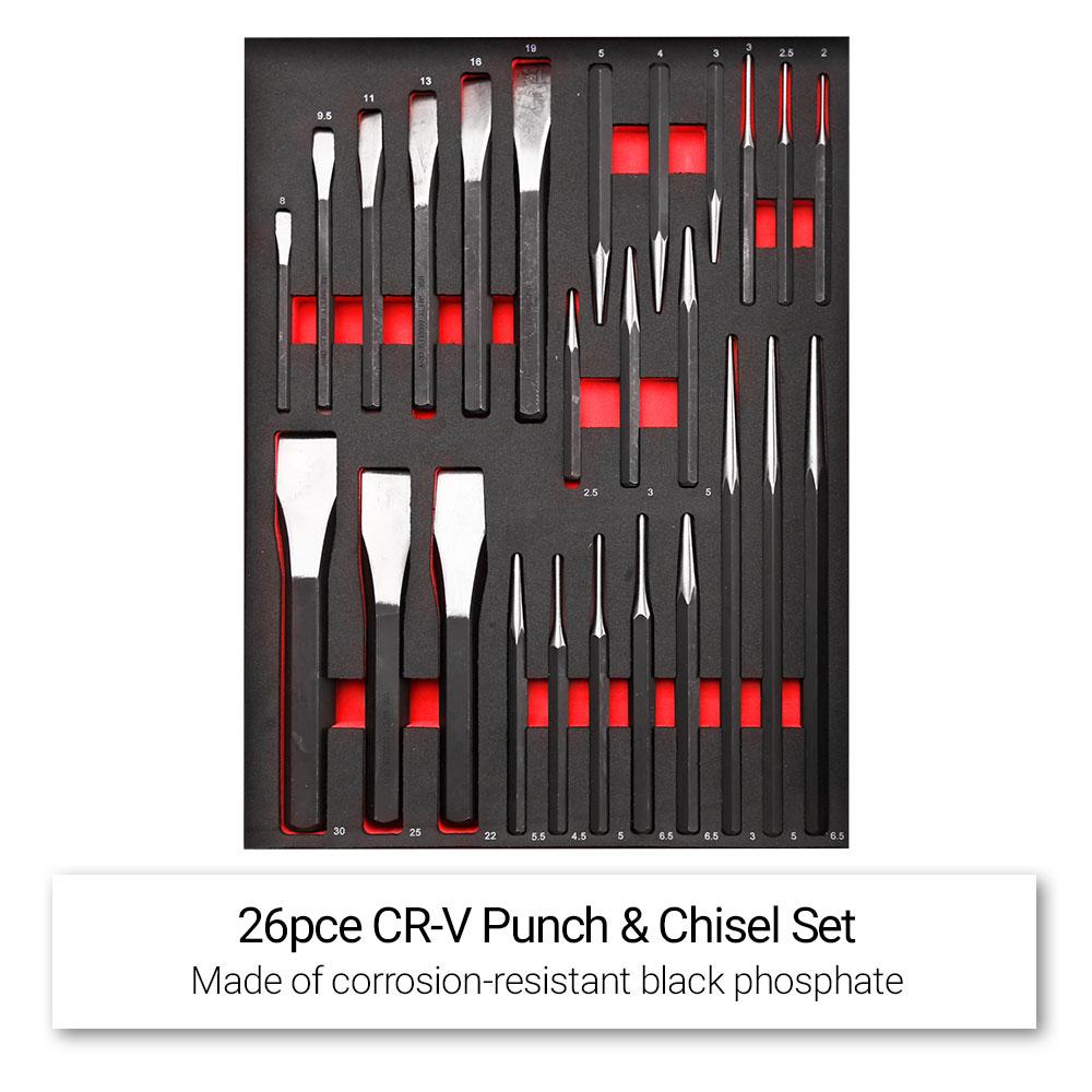 Daytona 655 Piece Mechanical Tool Set with 43 12 Drawer Red Roller Cabinet