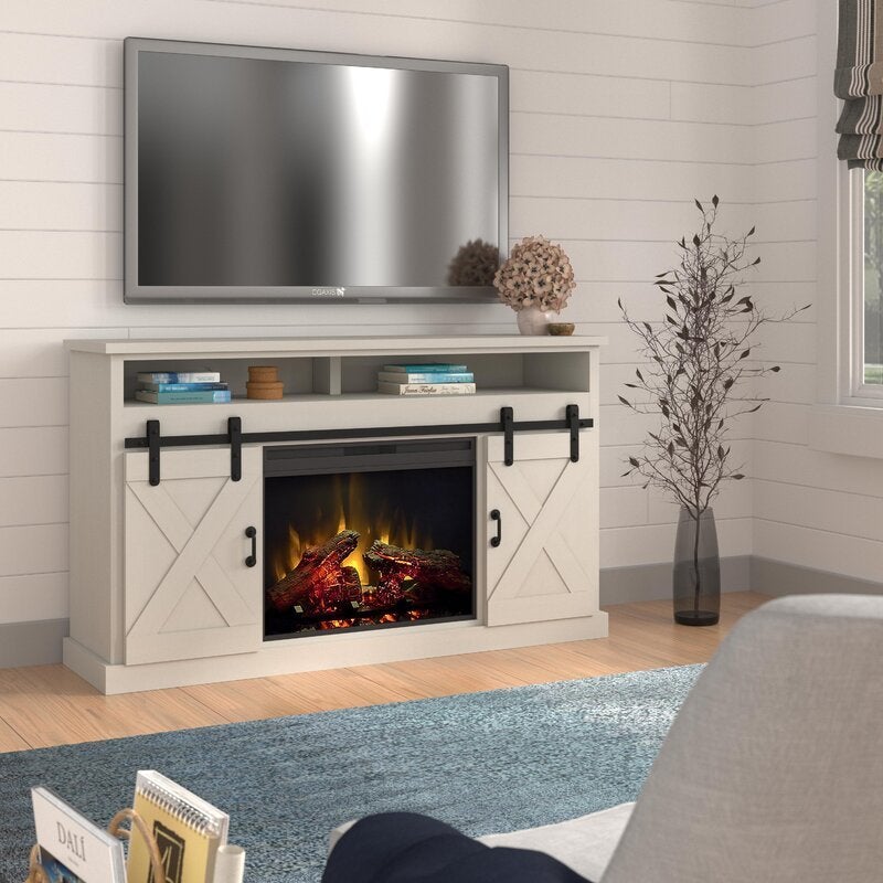 TV Stand for TVs up to 70 with Fireplace Included
