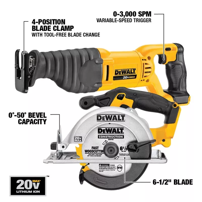 ๐ฅ DEWALT 18V Li-Ion Cordless Combo Kit(28-TOOL)
