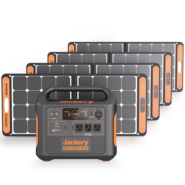 š„š„Jackery 1800 Watts Continuous/3600W Peak Output Portable Solar Generator SG1500 with 4 Solar Panels