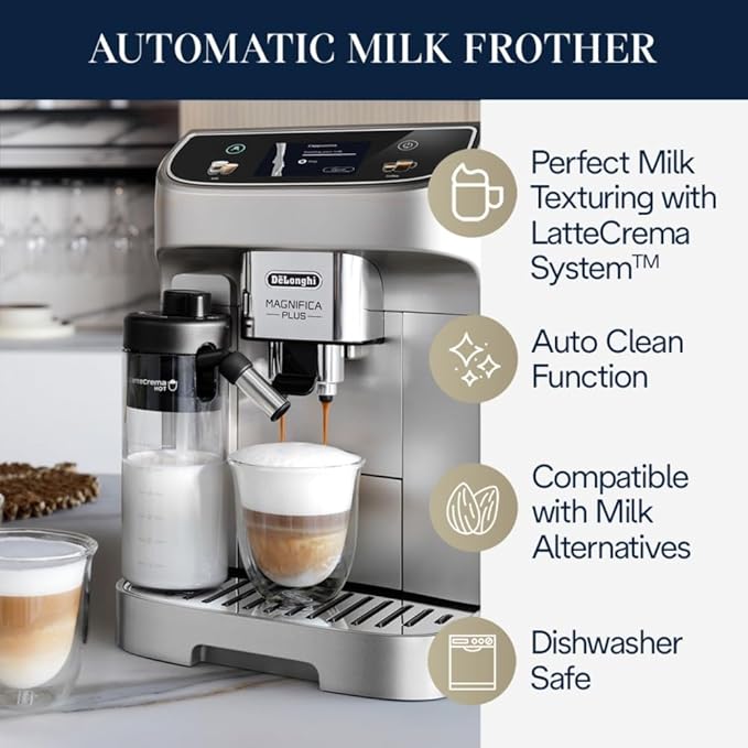 De'Longhi Magnifica Plus fully automatic espresso machine for built-in grinders