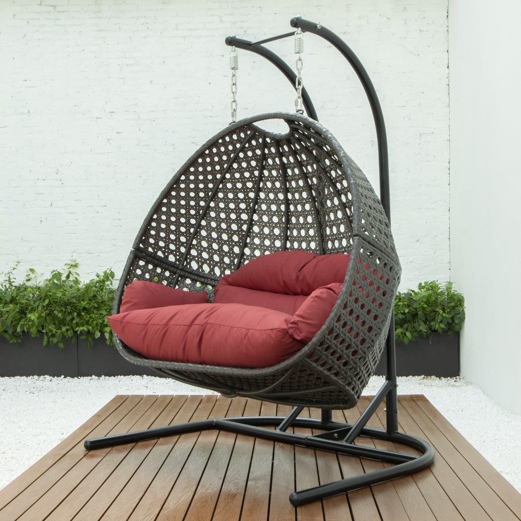 ๐ฅ2-Person Wicker Hanging Swing Chair