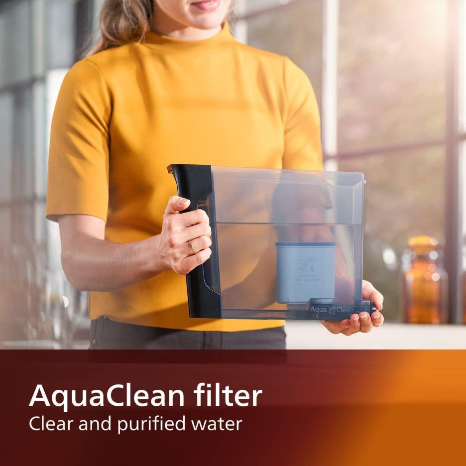 Philips 3200 Series fully automatic espresso machine - LatteGo milk frother and iced coffee, 5 coffee varieties, intuitive touch display, black, (EP3241/74)