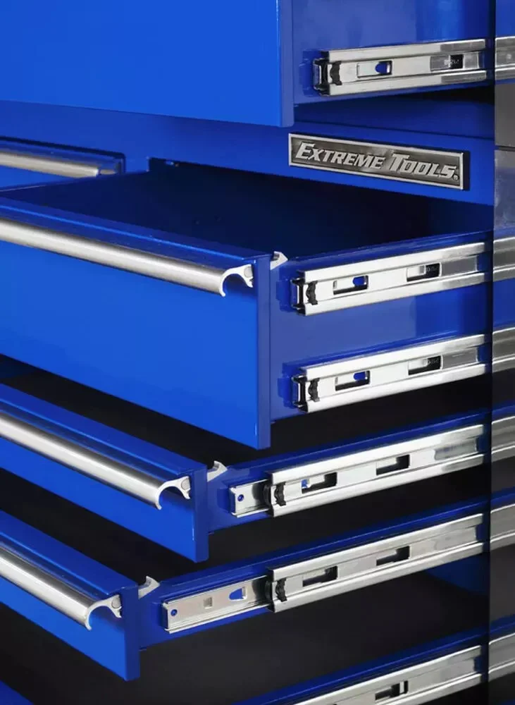 EXTREME TOOLS RX SERIES 55 12-DRAWER ROLLER WITH HUTCH AND SIDE BOXES
