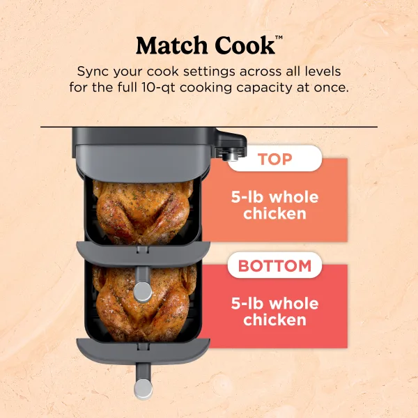 Ninja® DoubleStack™ XL 2 Basket 10 QT Air Fryer
