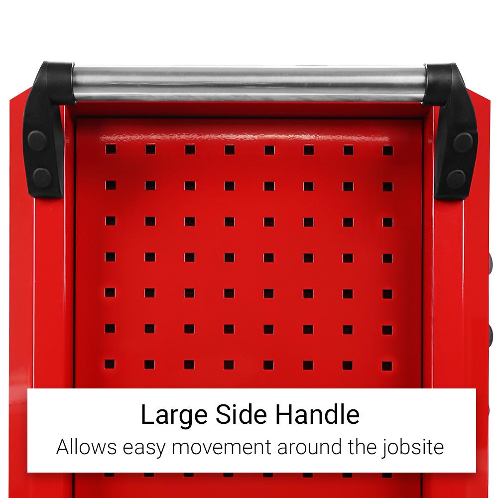 Daytona 655 Piece Mechanical Tool Set with 43 12 Drawer Red Roller Cabinet