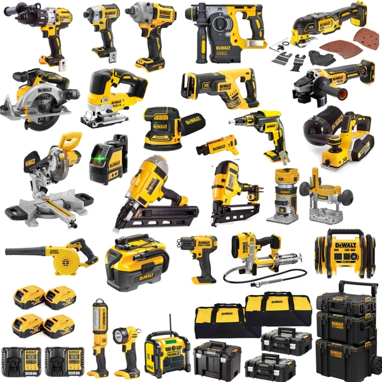 DEWALT DEWKIT25A Power Tool Kit 4 X 18V X 5AH Lithium Batteries 25 Pieces