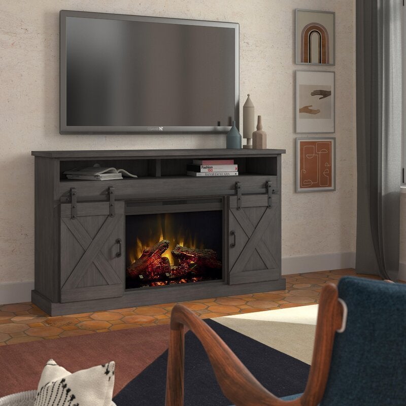 TV Stand for TVs up to 70 with Fireplace Included