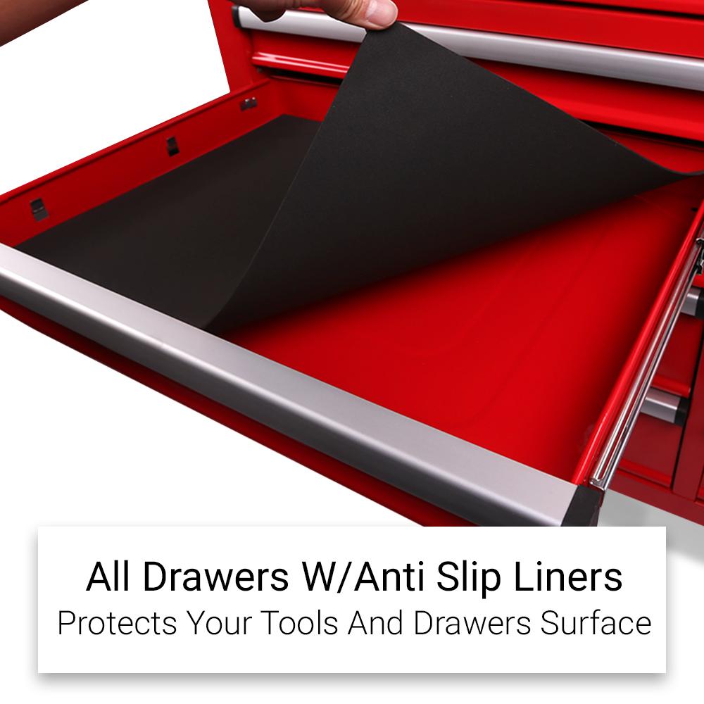 Daytona 655 Piece Mechanical Tool Set with 43 12 Drawer Red Roller Cabinet