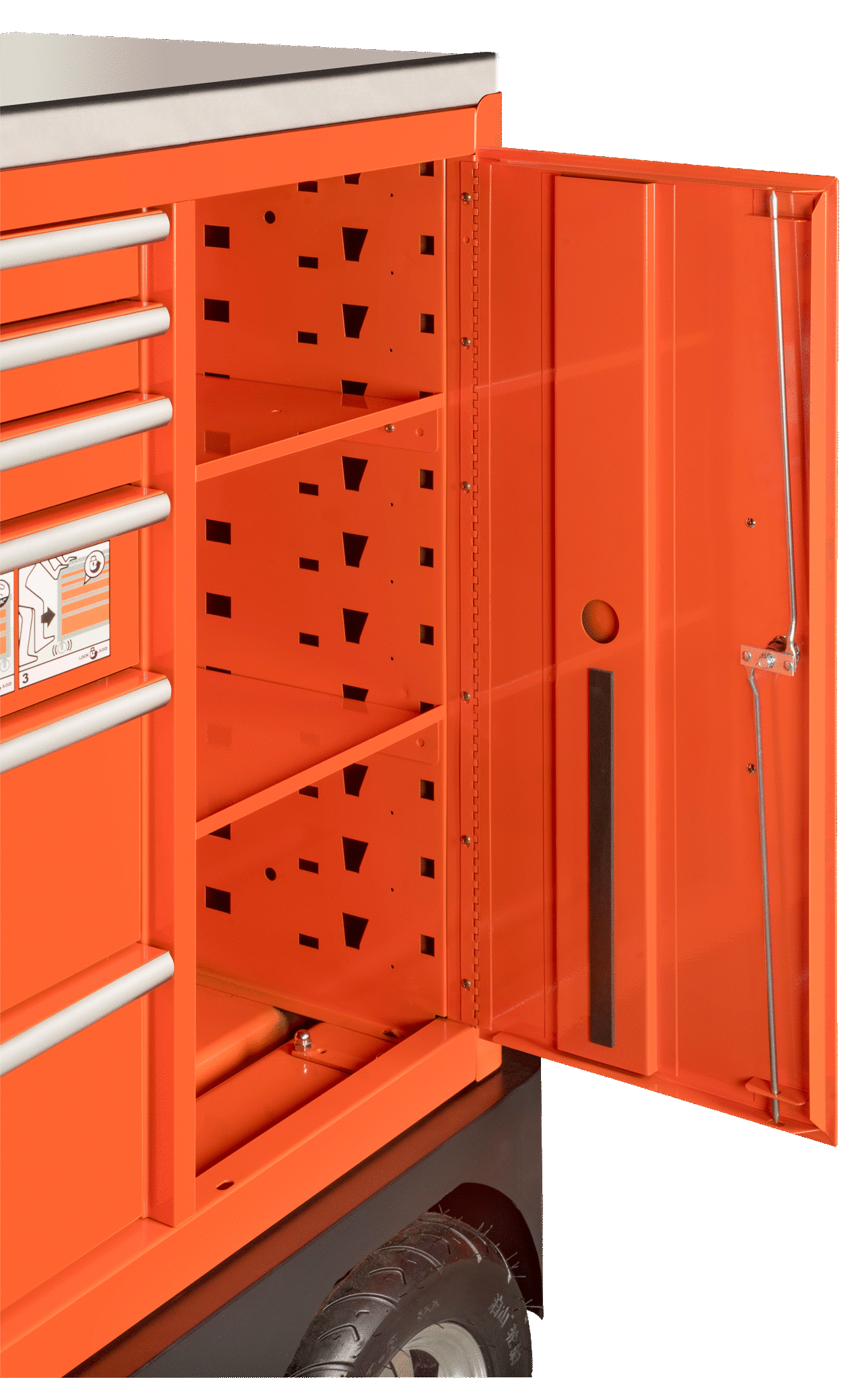 53 Special Tool Trolley with 8 Drawers and Side Cabinet  1475KXXL8CWTSS