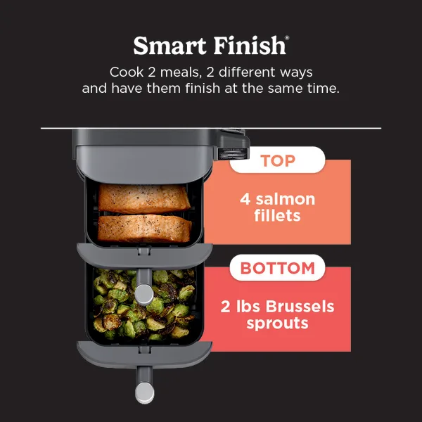 Ninja® DoubleStack™ 2 Basket 10 QT Air Fryer With Smart Thermometer