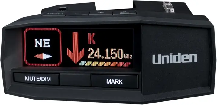 UNIDEN R8 Extreme Long-Range Radar/Laser Detector, Dual-Antennas Front & Rear Detection w/Directional Arrows, Built-in GPS w/Real-Time Alerts, Voice Alerts, Red Light Camera and Speed Camera Alerts