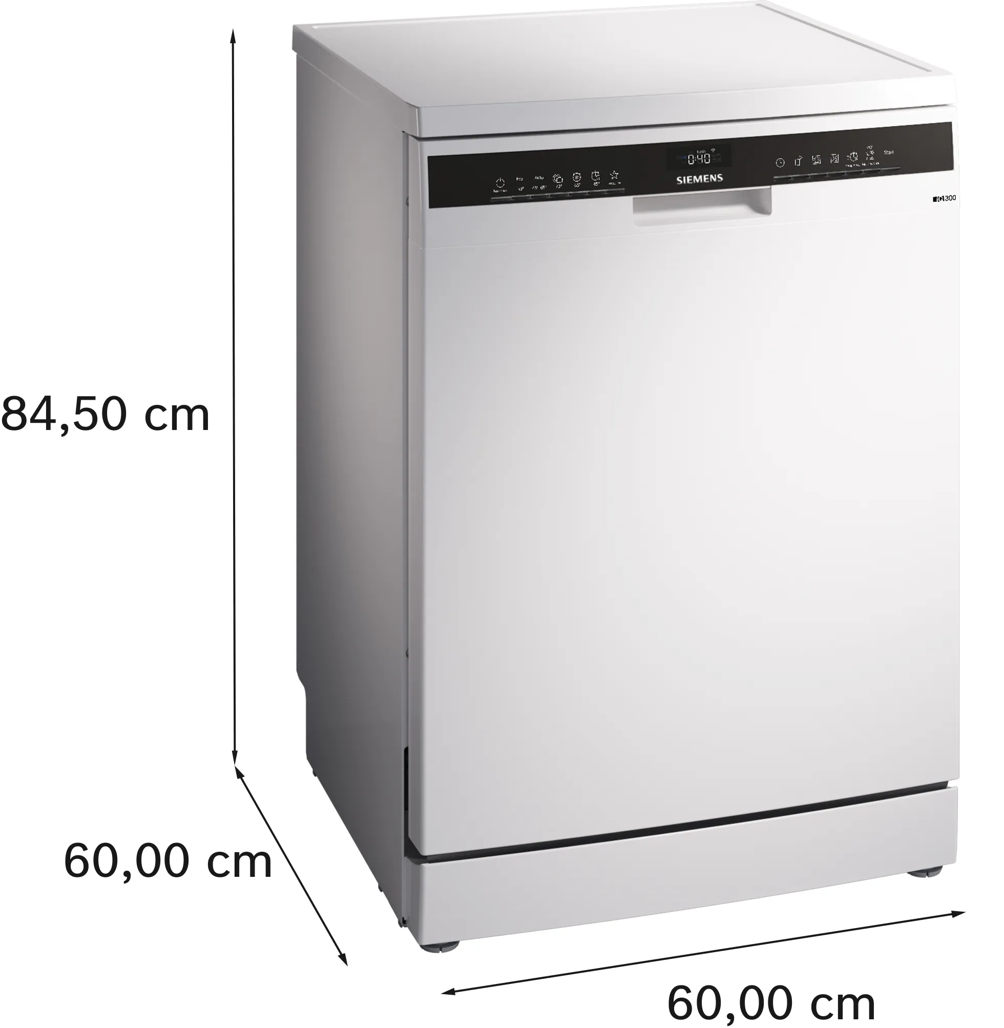 SIEMENS SN23EW03ME iQ300 Free-standing dishwasher 60 cm White