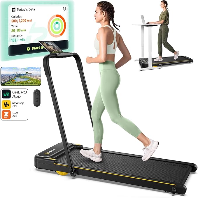 UREVO Smart 2-in-1 Folding Treadmill