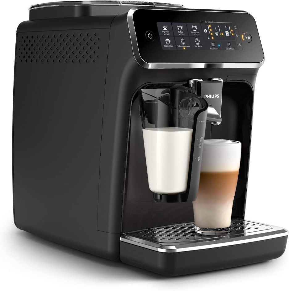 Philips 3200 Series Fully Automatic Espresso Machine with LatteGo, Black