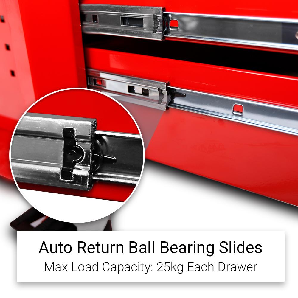 Daytona 655 Piece Mechanical Tool Set with 43 12 Drawer Red Roller Cabinet