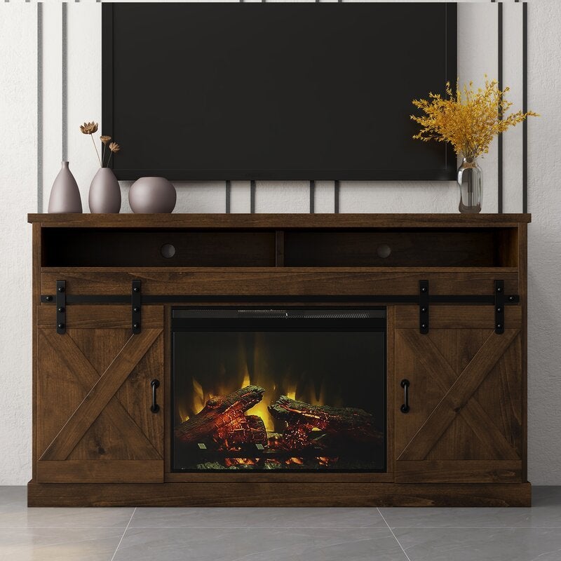 TV Stand for TVs up to 70 with Fireplace Included