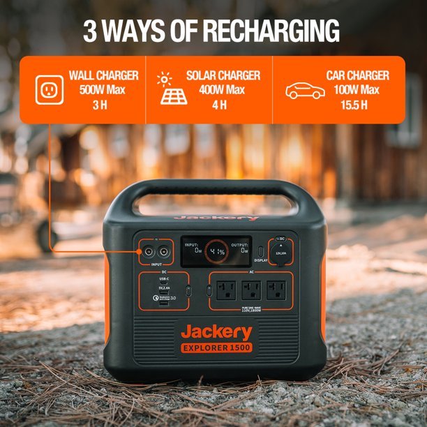 🔥🔥Jackery 1800 Watts Continuous/3600W Peak Output Portable Solar Generator SG1500 with 4 Solar Panels