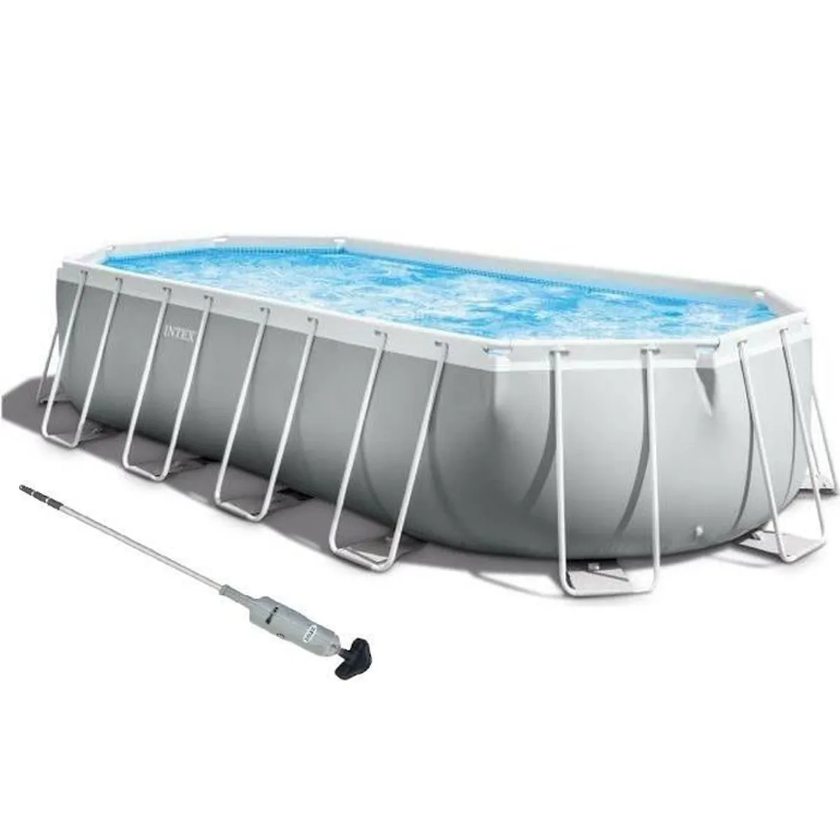 Intex - 26798NP - Kit piscine prism frame ovale tubulaire 6,10 x 3,05 x 1,22m