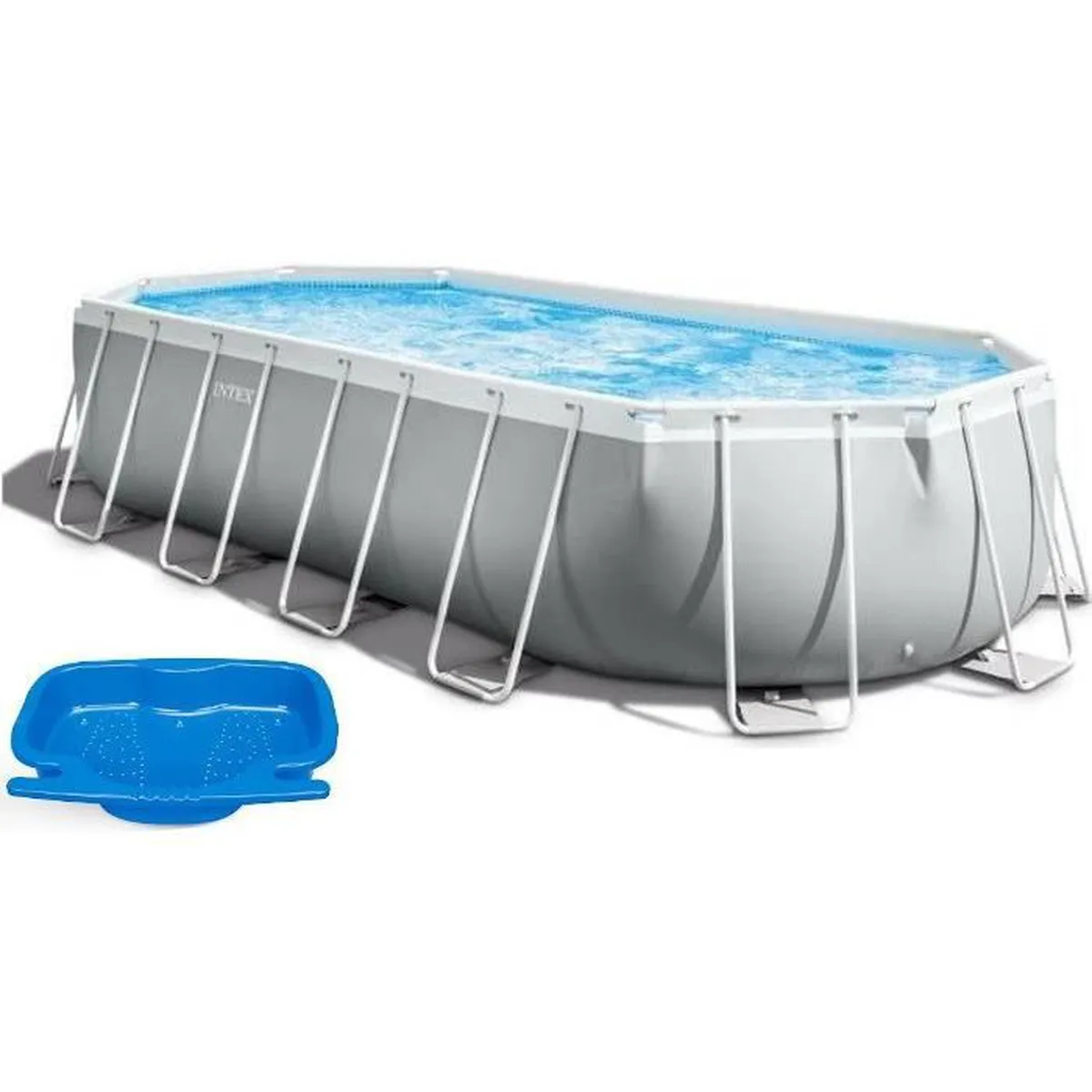 Intex - 26798NP - Kit piscine prism frame ovale tubulaire 6,10 x 3,05 x 1,22m