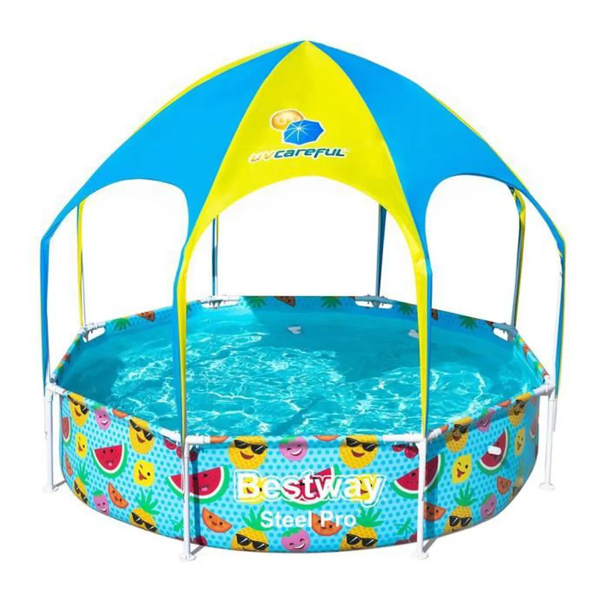 Piscine tubulaire avec tonnelle/douche Diamètre 244 cm/Hauteur 51 cm/1680 L