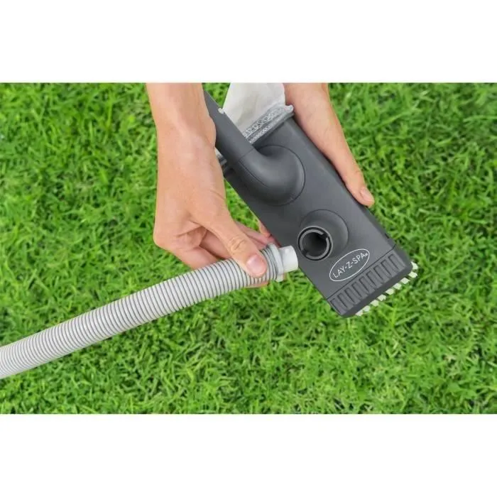 Spa gonflable BESTWAY - Lay-Z-Spa Maldives - 201 x 201 x 80 cm - 5 à 7 places - Carré + Aspirateur pour spa