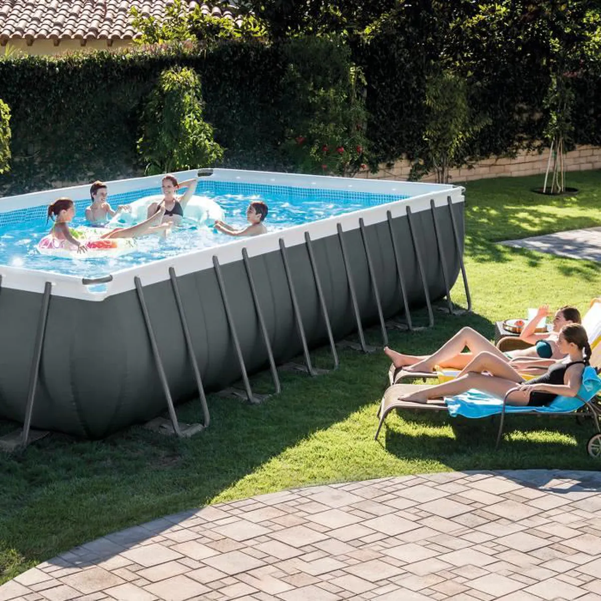 Intex - 26364 - Kit piscine ultra xtr rectangulaire tubulaire 7,32 x 3,66 x 1,32m