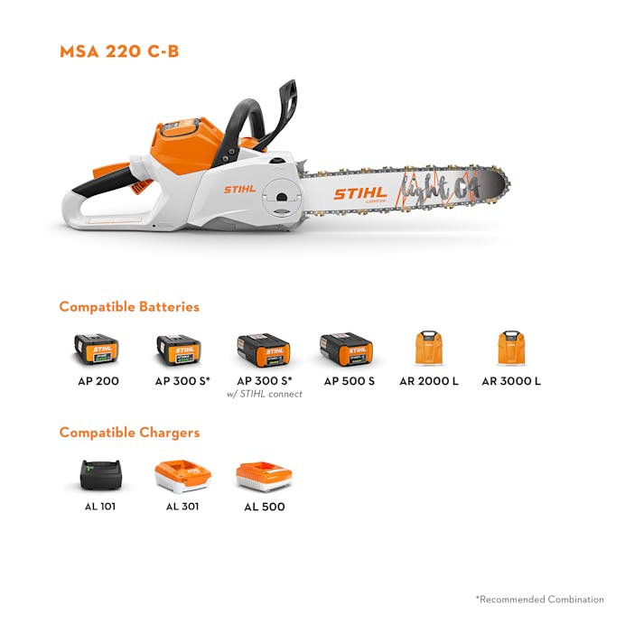 STIHL MSA 220 C-B Battery Powered Chainsaw