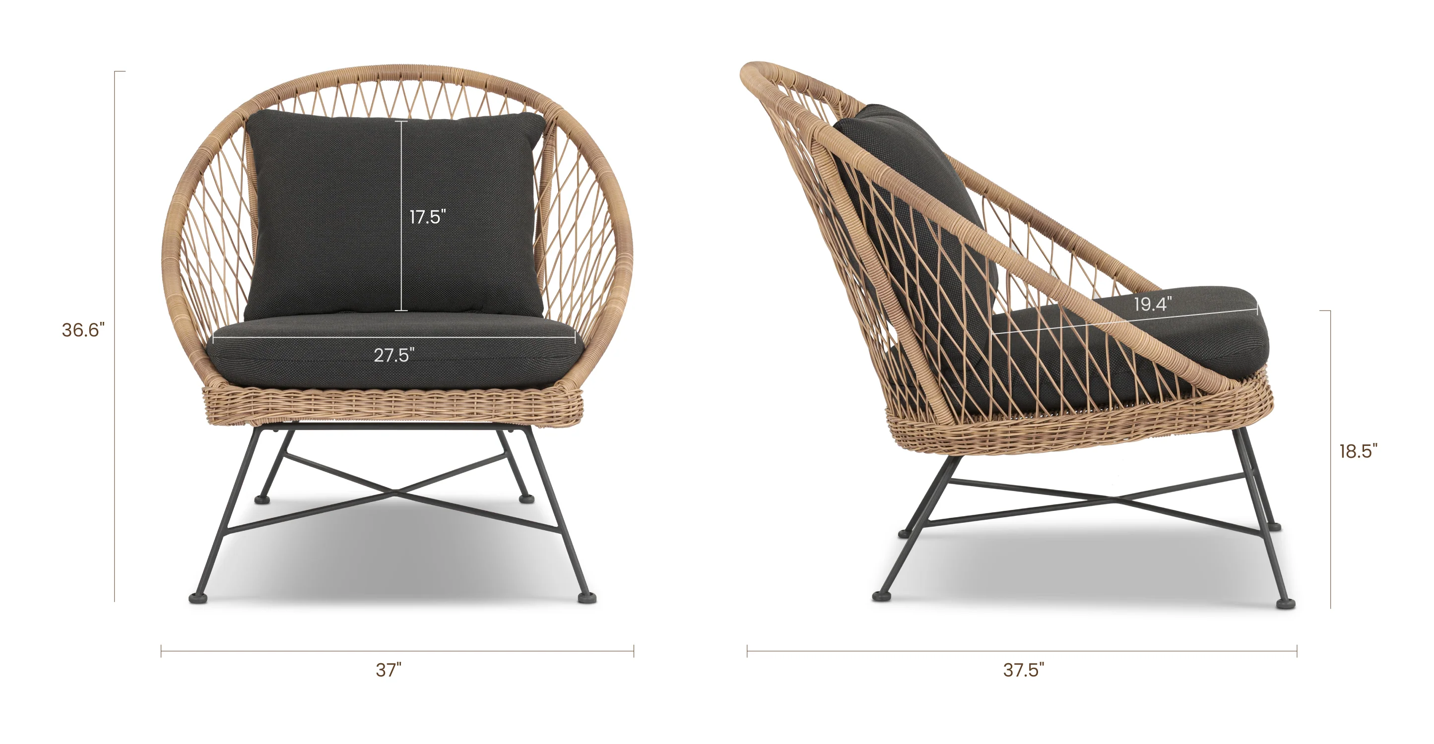 Ponza Indoor / Outdoor Lounge Chair