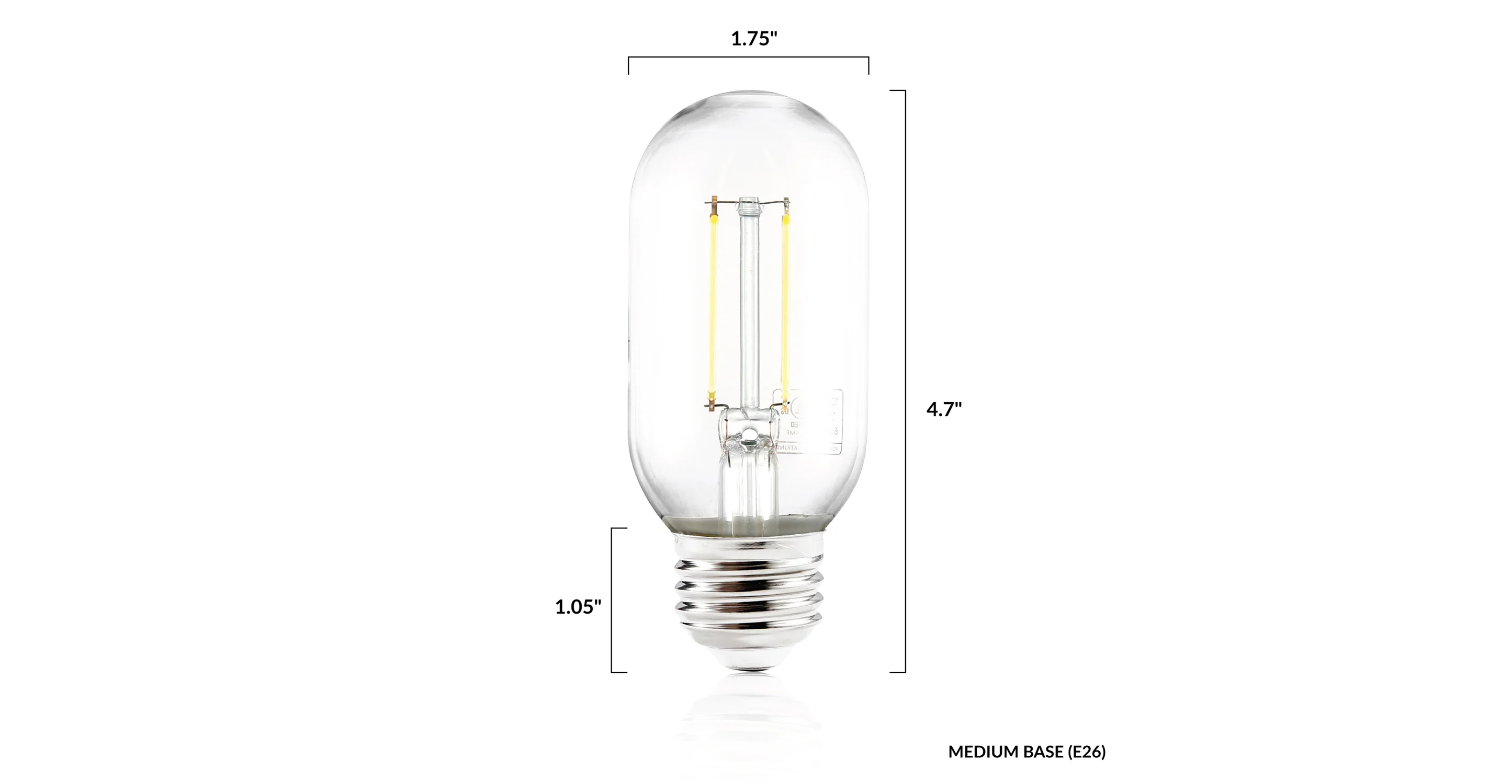 Kashan T14 Clear LED Filament Light Bulb