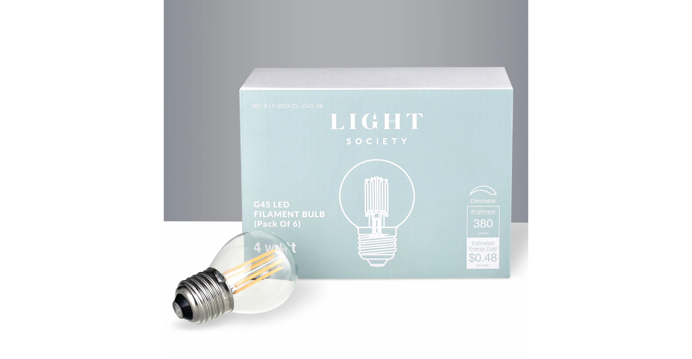Klur G45 Shape LED Filament Light Bulb