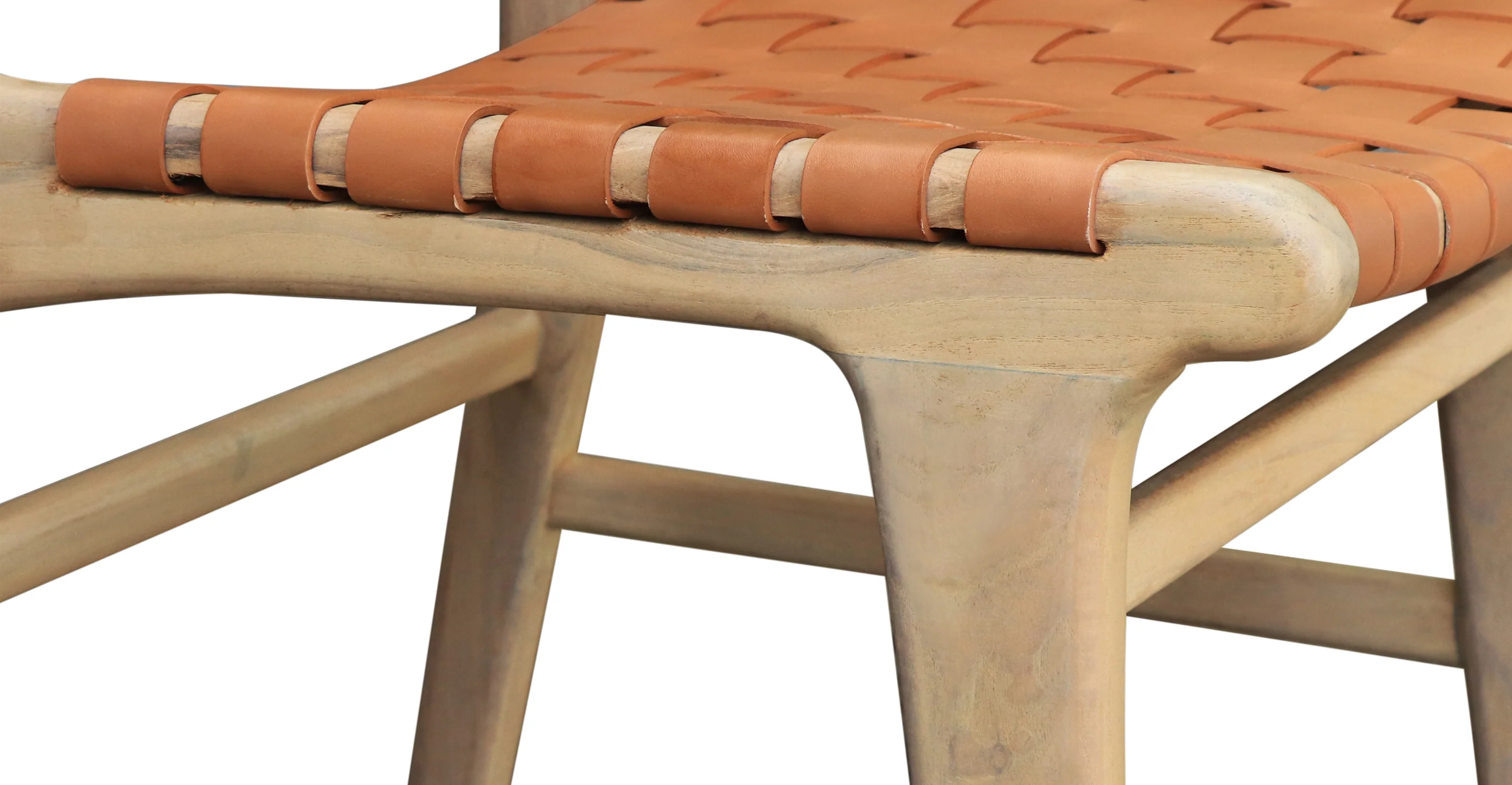 Banda Teak & Leather Dining Chair